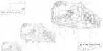  absurd_res aircraft anthro canid canine comic dieselpunk fantasy hi_res kofomy mammal military monochrome speech_bubble vehicle 