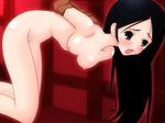  bangs bdsm black_eyes black_hair bondage bound bound_wrists breasts buzzer kitsu_chiri long_hair medium_breasts nipples non-web_source nude parted_bangs sayonara_zetsubou_sensei solo suspension tape tears 