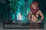  anthro armor bottomwear bulge clothed clothing clyde_wolf dialogue digital_media_(artwork) english_text fantasy felid fur hair lion loincloth looking_at_viewer male mammal muscular muscular_anthro muscular_male nipples nude open_mouth pantherine shoulder_pads smile solo text underwear video_games visual_novel 