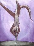  anthro breasts cobra dancing fangs female genitals gold jewlery looking_at_viewer nude nyghtmar3 pinup pole pole_dancing pose pussy pusy reptile scale_(disambiguation) scalie simple_background slit smile snake solo tasha upside_down 