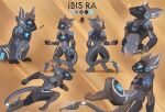  4_ears absurd_res anthro blade fur grey_body grey_fur hi_res machine male multi_ear protogen simple_background solo stampmats yellow_background 