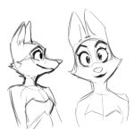  2022 anthro canid canine canis cheek_tuft clothed clothing diane_foxington digital_media_(artwork) dreamworks dress ears_front ears_up eyebrows eyelashes facial_tuft female fluffy fox fur inner_ear_fluff mammal red_fox simple_background sketch smile solo the_bad_guys tuft winstar 