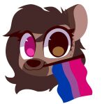  animated anthro baja_gryphon bisexual_pride_colors female flag_(object) helena_(bonk6) hyaenid lgbt_pride mammal pride_colors smile smiling_at_viewer solo subtle_animation 