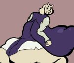  anthro big_breasts bovid breasts caprine colored female goat huge_breasts hyper hyper_breasts looking_back mammal sassy_dolly simple_background solo tagme toriel undertale_(series) 
