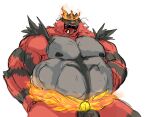 after_vore anthro belly big_belly felid genitals incineroar male mammal muscular muscular_male nintendo open_mouth pantherine pecs penis pok&eacute;ball pok&eacute;mon pok&eacute;mon_(species) same_size_vore tiger tigermax tongue tongue_out video_games vore 