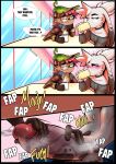  absurd_res anthro beverage blackarabi coffee comic duo eulipotyphlan female handjob hedgehog hi_res humanoid lagomorph leporid male male/female mammal masturbation original_characters penile rabbit sex 