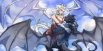  absurd_res animal_humanoid anthro dragon dragon_humanoid duo female hi_res horn humanoid lady_nora_(twokinds) male tsukinori twokinds webcomic 