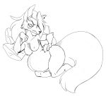  anthro belly big_belly breasts canid canine canis ear_piercing ear_ring female hand_on_hip helluva_boss hi_res loona_(helluva_boss) mammal nipples piercing pregnant ring_piercing sinscaliecringe_(artistdragon) solo wolf 