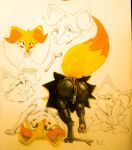 absurd_res anthro braixen butt fellatio female hi_res markers nintendo oral penile pok&eacute;mon pok&eacute;mon_(species) sex solo squirming sucking traditional_media_(artwork) video_games wounded_demon 