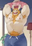  2022 5_fingers absurd_res anthro armpit_hair asgore_dreemurr beard big_bulge big_muscles blonde_hair blue_eyes body_hair bottomwear bovid bulge caprine chest_hair clothed clothing eyebrows facial_hair fingers fur goat hair happy_trail hi_res horn humanoid_hands imato looking_at_viewer male mammal mature_anthro mature_male musclegut muscular muscular_anthro muscular_male mustache nipples pink_nipples shorts solo standing thick_eyebrows topless undertale undertale_(series) undressing video_games white_body white_fur white_horn 