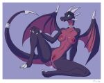  activision anthro bodily_fluids cynder dragon female genital_fluids genitals goolee membrane_(anatomy) membranous_wings pussy pussy_juice solo spread_legs spreading spyro_the_dragon video_games wings 