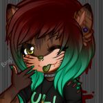  anthro clothing domestic_cat ear_piercing facial_piercing felid feline felis female hair kiwikltten low_res mammal nose_piercing nose_ring piercing ring_piercing solo 