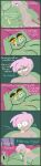  absurd_res anthro bed blush castle comic domestic_pig dungeon duo english_text female furniture green_body hair hi_res human larger_female long_image male male/female mammal monster penetration pink_hair red_eyes shane_frost size_difference suid suina sus_(pig) tall_image text tusks vaginal vaginal_penetration wild_boar 