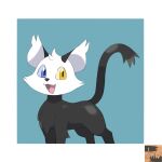  ambiguous_gender black_body darknsfwindie dizzy_(dizzymilky) domestic_cat felid feline felis feral heterochromia hi_res mammal white_face 