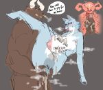  absurd_res anthro anthro_on_anthro big_breasts big_penis bite_mark blue_body blue_eyes blue_fur blush bodily_fluids body_writing bovid bovine breasts brown_body brown_fur carsen cattle cervical_penetration cum cum_in_pussy cum_in_uterus cum_inside dialogue domestic_cat dominant dominant_male duo facial_piercing fangs felid feline felis female female_penetrated fur genital_fluids genitals hi_res horn internal interspecies looking_pleasured male male/female male_penetrating male_penetrating_female mammal muscular muscular_male nipples nose_piercing open_mouth open_smile orgasm orgasm_face penetration penile penile_penetration penis penis_in_pussy piercing sex shaking simple_background smile speech_bubble stand_and_carry_position standing standing_sex submissive submissive_female teeth thick_thighs tongue tongue_out uterus vaginal vaginal_penetration vein veiny_penis white_body white_fur wide_hips 