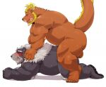  anal anthro black_body black_fur blush bodily_fluids duo fur jumperbear lifewonders male male/male male_penetrated male_penetrating male_penetrating_male mammal musclegut muscular muscular_anthro muscular_arms muscular_male penetration sex sweat tokyo_afterschool_summoners ursid video_games wen_kamui_(tas) 