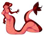  absurd_res anthro apode cobra draconcopode fangs female hi_res humanoid legless naga nicashee open_mouth reptile scales scalie serpentine snake solo tail_mouth taur titanoboa unusual_anatomy unusual_tail v-nus 