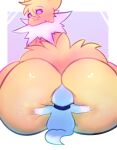  &lt;3 ambiguous_gender anal anthro big_butt big_dom_small_sub butt butt_grab butt_smother deep_skin dominant duo eeveelution facesitting fatal_dx fur hand_on_butt hi_res huge_butt jolteon looking_back nintendo oral pok&eacute;mon pok&eacute;mon_(species) rear_view rimming sex simple_background size_difference smile smothering video_games 