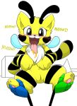  cat-bee_(poppy_playtime) duo english_text female genitals naka_(artist) pussy text yellow_body 