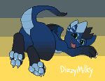  ambiguous_gender animated chibi critterclaws_(character) dizzymilky dragon feet feral foot_focus fur furred_dragon paws solo 
