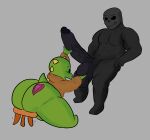  anthro balls belly_lentel bellyboi13 big_balls big_penis bone duo genitals hand_on_balls hand_on_penis hi_res huge_balls huge_penis humanoid hyper hyper_genitalia kobold lizard male male/male muscular penis reptile scalie skeleton sponder thick_thighs 