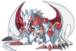  anthro bandai_namco canoweissmon claws digimon digimon_(species) digimon_ghost_game dragon duo evolutionary_family gammamon hi_res horn ice_cube male portugueselynx white_body wings yellow_eyes 
