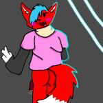  animated anthro big_tail blue_hair blush canid canine clothing fox fur genital_piercing genitals glowing grey_background hair hood hoodie male mammal molten_(moltenend) moltenend penis penis_piercing piercing pink_clothing pink_hoodie pink_topwear red_body red_fur simple_background solo topwear white_body white_fur 