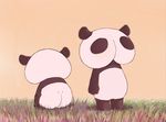  bad_id bad_pixiv_id grass nakashima_(middle_earth) no_humans original panda shiri_panda sitting 