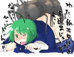  antennae bestiality blush bug doggystyle green_hair insect karasuma ladybug larva monster open_mouth panties panty_pull rape sex short_hair solo tears tongue top-down_bottom-up touhou translated underwear wince wriggle_nightbug 