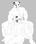  andre_(chirenbo) anthro cougar duo erea felid feline hi_res insaneeighteen male mammal muscular muscular_anthro muscular_male nipples pantherine tiger 