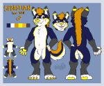  2022 4_toes 5_fingers absurd_res amber_eyes anthro bedroom_eyes biped black_eyebrows blep blue_background blue_body blue_fur border canid canine canis cheek_tuft chest_tuft chibi claws color_swatch crotch_tuft cute_fangs digital_media_(artwork) digitigrade english_text eye_shimmer eyebrow_through_hair eyebrows facial_markings facial_tuft featureless_crotch feet female fingers fox front_view fur gaokun gender_symbol gloves_(marking) grey_ears grey_markings hair half-closed_eyes hand_on_hip head_markings headshot_portrait hi_res hybrid intersex intersex/female leg_markings looking_at_viewer male male_symbol mammal mane markings model_sheet multi_tone_body multi_tone_fur multi_tone_tail multicolored_body multicolored_fur multicolored_tail narrowed_eyes neck_tuft nude orange_claws orange_hair orange_markings pawpads pink_tongue portrait pose prick_ears rear_view sebastian_(flusteredcustard) seductive simple_background smile socks_(marking) solo standing stickup_ears symbol tail_markings text toe_claws toes tongue tongue_out translucent translucent_hair tuft watermark white_body white_fingers white_fur white_inner_ear white_toes wolf yellow_body yellow_fur yellow_markings yellow_nose yellow_pawpads 