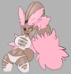  anthro big_breasts blush breasts cleavage clothed clothing female footwear hands_behind_head hi_res legwear looking_at_viewer lopunny nintendo one_eye_closed pok&eacute;mon pok&eacute;mon_(species) shiny_pok&eacute;mon socks solo solratic squish thigh_highs thigh_socks thigh_squish video_games wide_hips wink 
