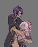  1boy 1girl age_difference alternate_costume bangs bare_shoulders blush bracelet breast_hold breasts brown_eyes clariarikari cleavage cloak clothed_sex commission commissioner_upload dress eyebrows_behind_hair fellatio fire_emblem fire_emblem_awakening fire_emblem_heroes flower hair_flower hair_ornament hand_on_another&#039;s_chest hand_on_another&#039;s_head highres incest jewelry kneeling large_breasts licking licking_penis looking_at_another morgan_(fire_emblem) morgan_(fire_emblem)_(male) mother_and_son nipple_slip nipples official_alternate_costume open_clothes open_mouth oral paizuri paizuri_under_clothes penis pink_flower purple_eyes purple_hair robin_(fire_emblem) robin_(fire_emblem)_(female) sex twintails white_dress white_hair wristband 