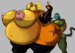  activision anthro big_breasts breasts clothing coco_bandicoot crash_bandicoot_(series) crossover duo female female/female legwear nipples obese obese_anthro overweight overweight_anthro shinysteel teenage_mutant_ninja_turtles thick_thighs thigh_highs venus_de_milo_(tmnt) video_games weight_gain 