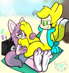  anthro beach calder_the_floatzel duo feet female female_licking_male fleta_(mintytempest) foot_fetish foot_in_mouth foot_lick foot_on_face foot_play foot_suck hi_res licking male male/female mintytempest one_eye_closed radio seaside soles submissive submissive_female sucking toe_in_mouth toe_lick toe_suck toes tongue tongue_out 
