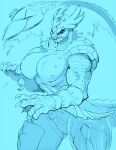  2022 abs angry anthro areola biceps big_breasts biped breasts capcom claws digital_media_(artwork) digitigrade dragon fanged_wyvern female genitals horn magnamalo monster monster_hunter muscular muscular_anthro muscular_female muscular_thighs nipples nude pussy reptile scales scalie serratus signature simple_background snao solo spikes teeth thick_thighs triceps video_games 