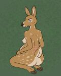  absurd_res anthro belly breasts butt butt_focus cervid expecting female glare hi_res hooves kneeling mammal mother parent pose pregnant pregnant_female seductive small_breasts solo stern teasing wurzzie 