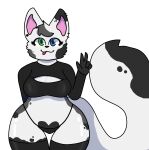  absurd_res anthro big_breasts big_butt breasts butt calico_cat canid canine domestic_cat felid feline felis female fox hi_res humanoid hybrid mammal milky(milkyfox) milkyfox mottled piebald solo thick_thighs wide_hips 