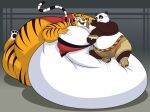  anthro big_breasts big_butt breasts butt dreamworks duo feeding felid female food giant_panda kung_fu_panda male male/female mammal master_po_ping master_tigress morbidly_obese noodles obese overweight pantherine tiger tubbytoon ursid weight_gain 