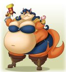  anthro beauty_mark belly big_belly big_breasts blue_hair breasts canid canine carmelita_fox female fox fur hair mammal orange_body orange_fur overweight overweight_female sly_cooper_(series) solo sony_corporation sony_interactive_entertainment sucker_punch_productions tubbytoon video_games 