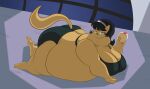  anthro belly big_belly big_breasts big_butt black_hair bra breasts butt cleavage clothed clothing domestic_cat felid feline felis female green_eyes hair kitty_katswell mammal nickelodeon overweight overweight_female panties solo t.u.f.f._puppy thick_thighs tubbytoon underwear 