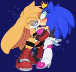  &lt;3 0r0 0r0ch1 anthro bedroom_eyes blush breasts crossgender denise_hyena duo english_text eulipotyphlan eye_contact female hedgehog holding_arms kissing lagomorph leporid looking_at_another male mammal narrowed_eyes rabbit seductive sega sonic_the_hedgehog sonic_the_hedgehog_(series) standing text 
