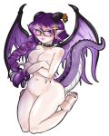  amrit_dragoness animal_humanoid blondieart dragon dragon_humanoid female hair humanoid low_res mature_(disambiguation) multicolored_hair purple_hair solo thick_thighs 