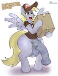  absurd_res andromorph animal_genitalia animal_penis balls big_balls big_penis blonde_hair blonde_mane bodily_fluids brown_clothing brown_hat brown_headwear brown_shirt brown_topwear clothing collared_shirt cutie_mark delivery_(commerce) delivery_employee derpy_hooves_(mlp) dripping equid equine equine_genitalia equine_penis eyelashes female feral friendship_is_magic genital_fluids genitals grey_body hair hasbro hat headgear headwear hi_res horse intersex leaking_precum mail mammal mane medial_ring musk musk_clouds musk_fetish my_little_pony open_mouth open_smile pegasus penis pony pony_dreaming postal_carrier postal_delivery precum precum_drip shirt smile solo spread_wings standing standing_on_hind_legs sweat sweatdrop sweaty_balls sweaty_genitalia sweaty_penis tongue topwear uniform vein veiny_balls veiny_penis wings yellow_eyes yellow_tail 