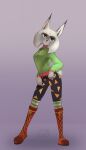  anthro askart boots clothed clothing coat digital_media_(artwork) facial_piercing felid feline female footwear fur hi_res illumination_entertainment looking_at_viewer lynx mammal nooshy nose_piercing nose_ring piercing ring_piercing septum_piercing simple_background sing_(movie) solo topwear 