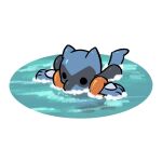  1:1 3_fingers advos ambiguous_gender anthro bubble canid canine digital_media_(artwork) duo fingers fur hi_res inflatable mammal mostly_submerged nintendo pok&eacute;mon pok&eacute;mon_(species) riolu spread_arms spreading swimming video_games water water_wings wet 