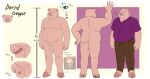  absurd_res animal_genitalia anthro balls big_balls blue_eyes bulge cloven_hooves domestic_pig genitals hi_res hooves huge_balls humanoid_genitalia humanoid_penis lemonscent male mammal model_sheet overweight overweight_male penis sheath solo spiral_penis suid suina sus_(pig) 