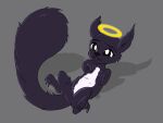  black_body black_fur feral fur halo hi_res luna_starshine male mammal rodent scared sciurid solo white_body white_fur zollee 