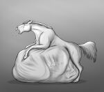  abdominal_bulge after_vore belly big_belly bodily_fluids burping equid equine feral hi_res horse male mammal open_mouth saliva same_size_vore thatgryphonguy vore 