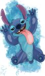  absurd_res alien animal_genitalia balls disney experiment_(lilo_and_stitch) genitals hi_res lilo_and_stitch looking_at_viewer male sheath stitch_(lilo_and_stitch) the_purple_wolf_guy tongue 